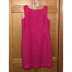 Talbots Pink Scoop Neck Sheath Cocktail Dress
